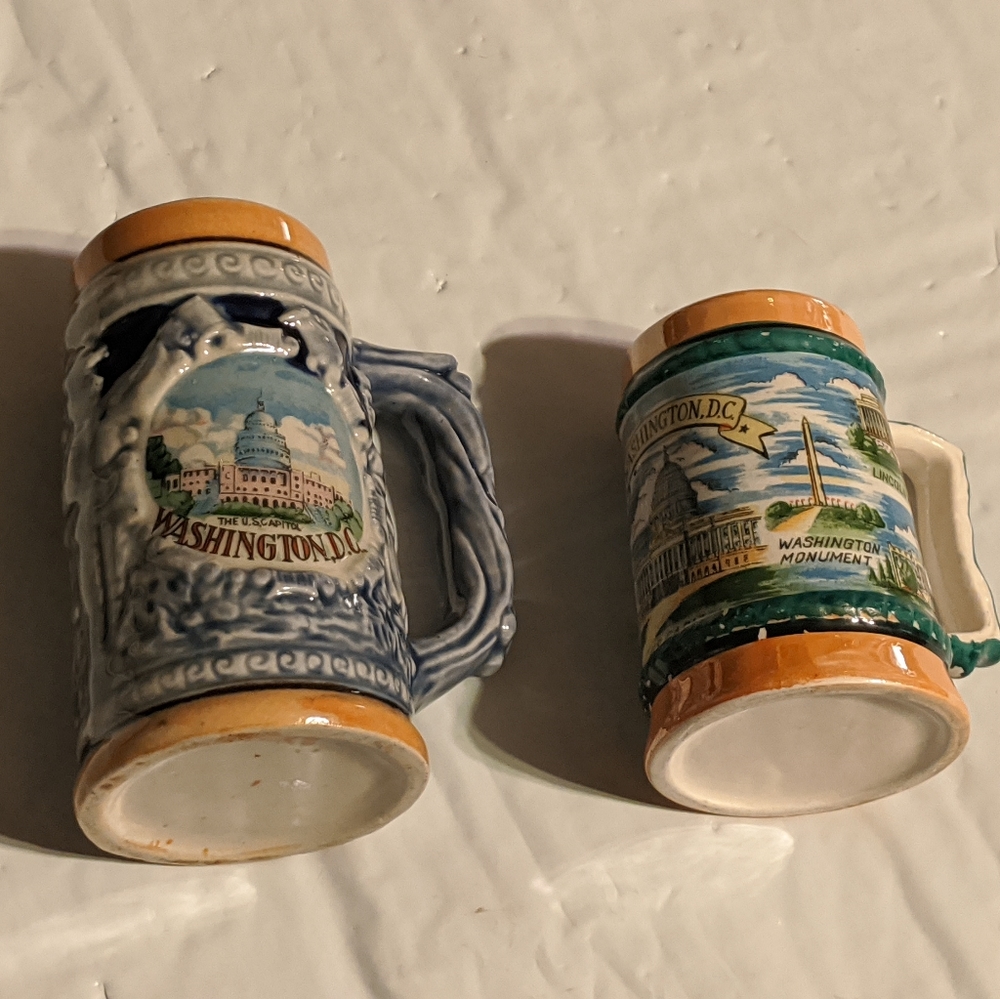 3" & 4" vintage Washington DC mini mug set